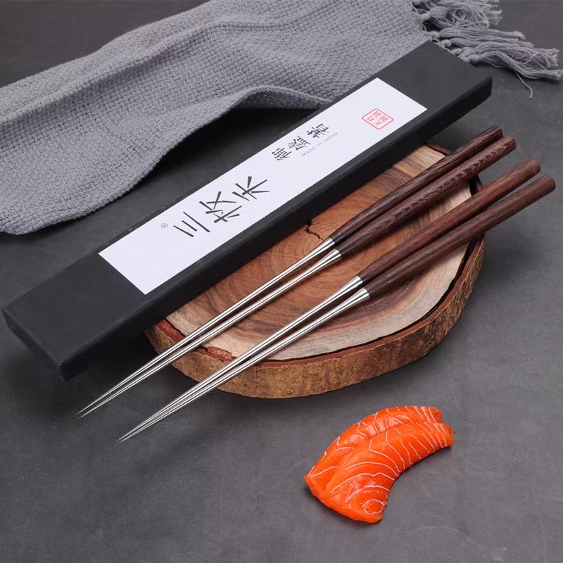 Korean Kitchen Gadgets - Japanese Stainless Steel Sashimi Sushi Chopsticks