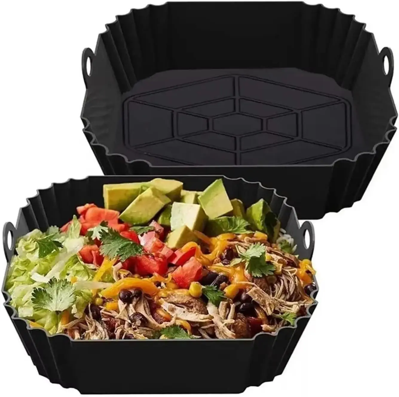 Air Fryer Accessories - 1pcs Reusable Silicone Air Fryer Liner