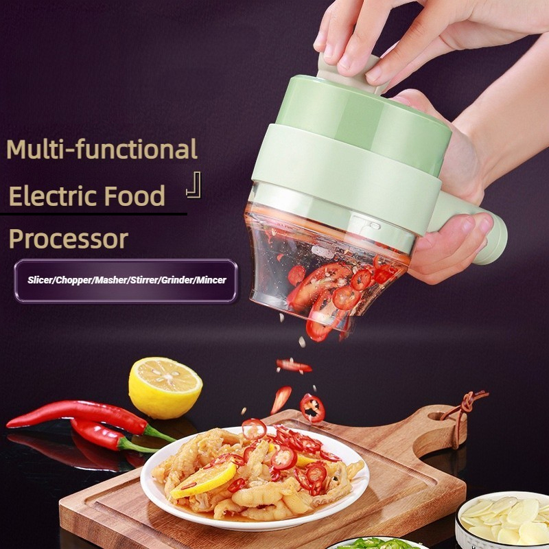 Kitchen Gadgets Products - Wireless Electric Food Processor Vegetable Cutter