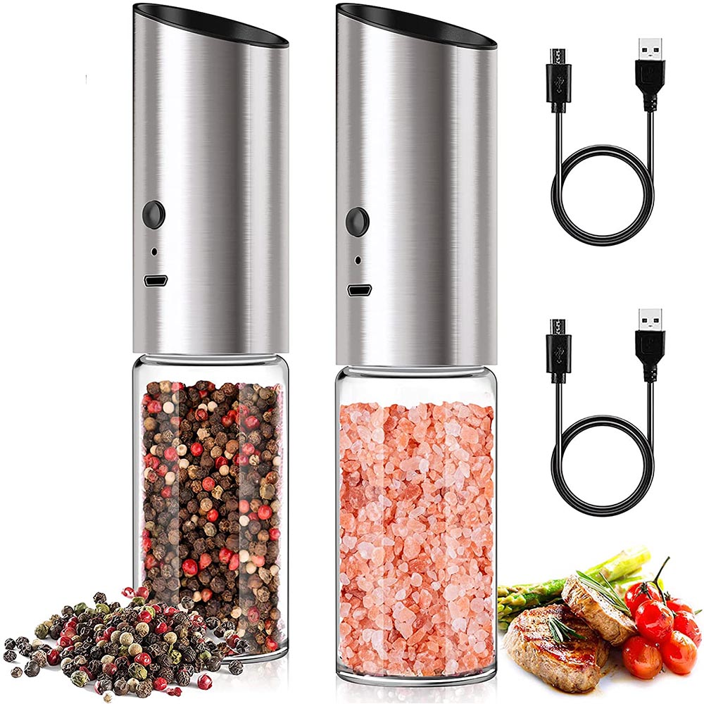 Kitchen Gadgets Electronic - Electric Salt and Pepper Grinder Set