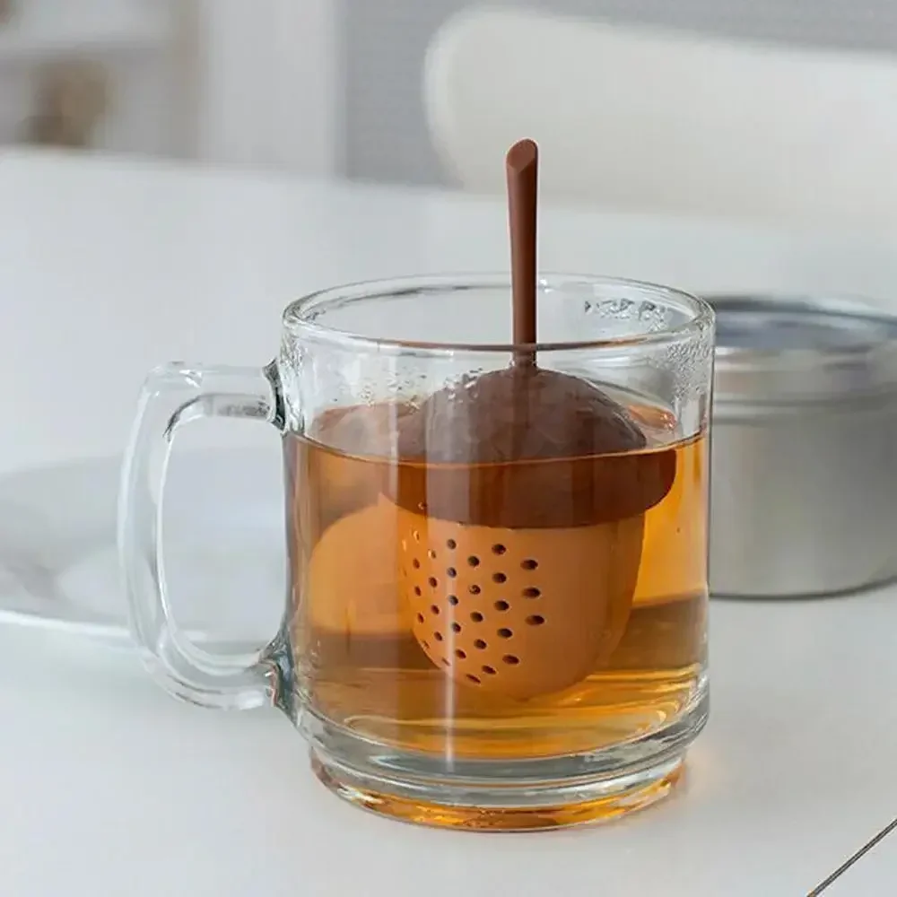 Kitchen Gadgets Everyone Needs - 1PC Acorn Shape Tea Infuser Silicone