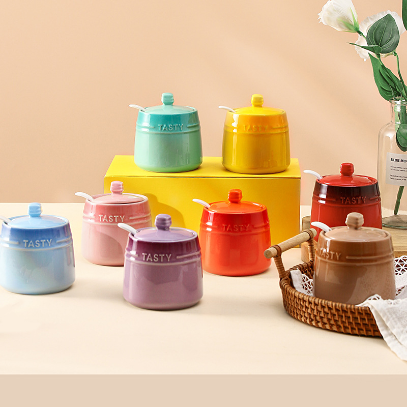 Korean Kitchen Gadgets - Ice Cream Gradient Rainbow Color Ceramic