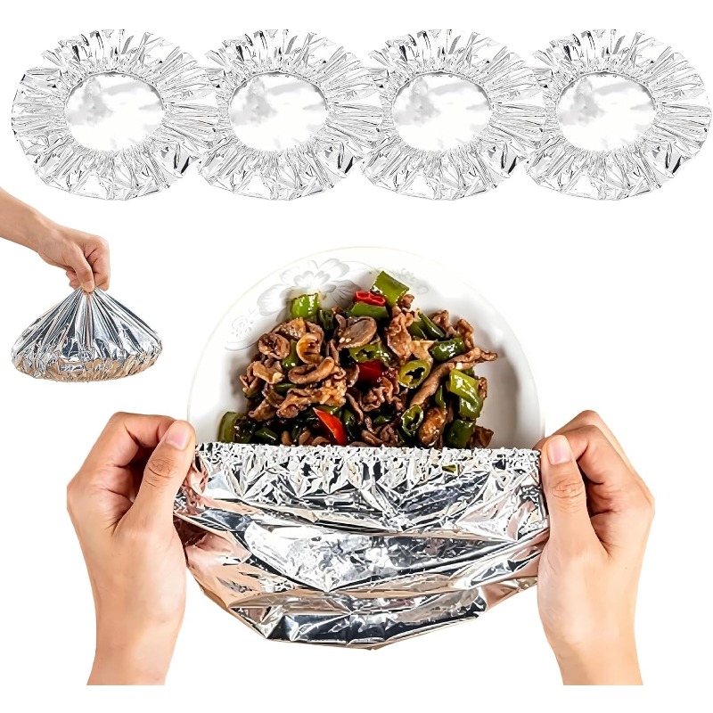 Kitchen Gadgets Everyone Needs - 10-50Pcs Reusable Aluminum Foil Bowl Cover