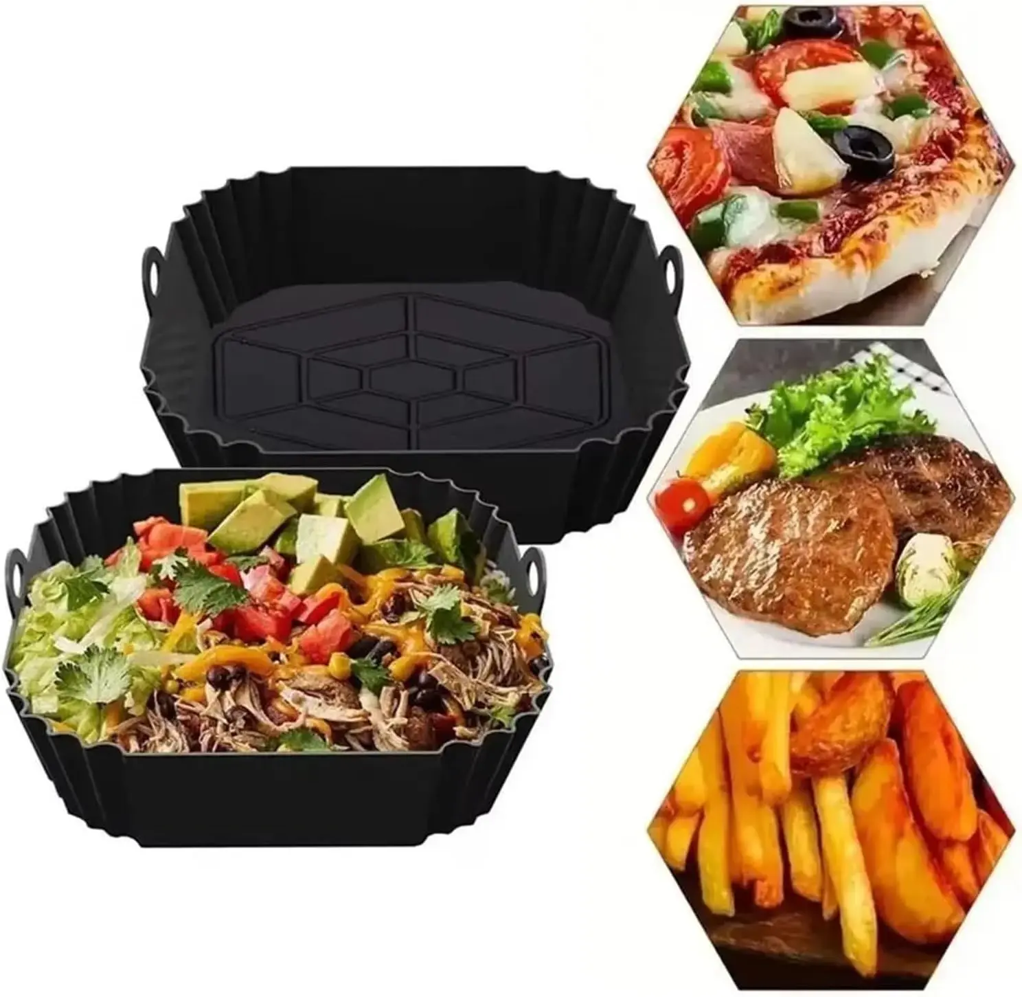 1pcs Reusable Silicone Air Fry - Air Fryer Accessories review and price