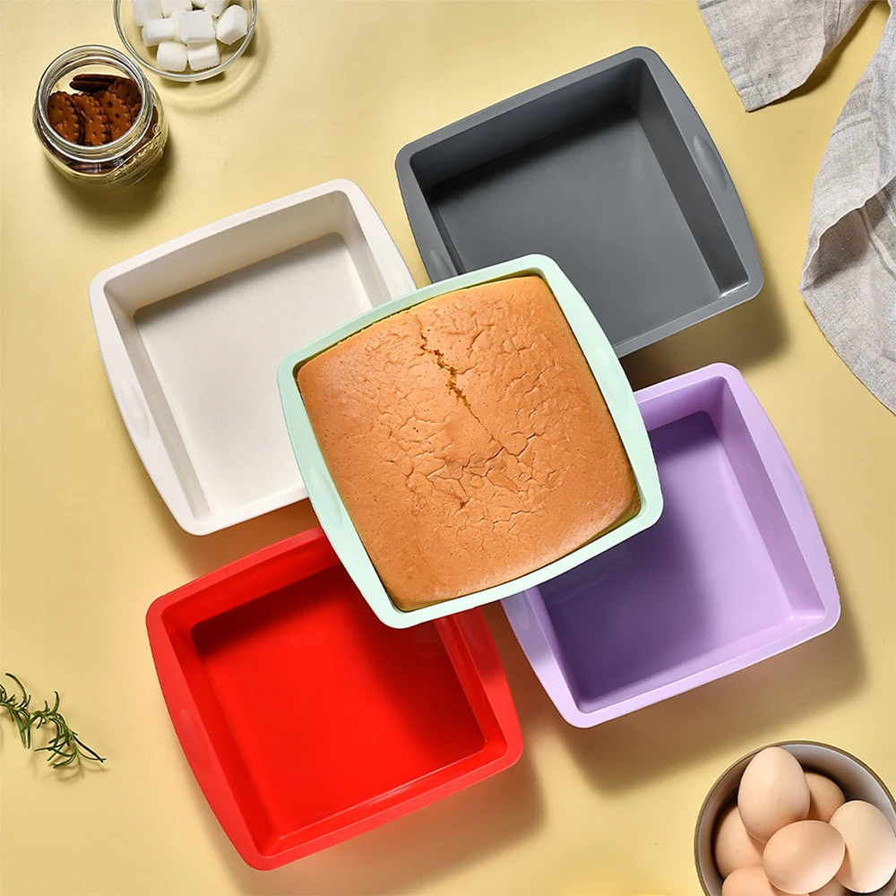 1/4Pcs Silicone Square Cake Mo - Kitchen Hanging Gadgets review and price