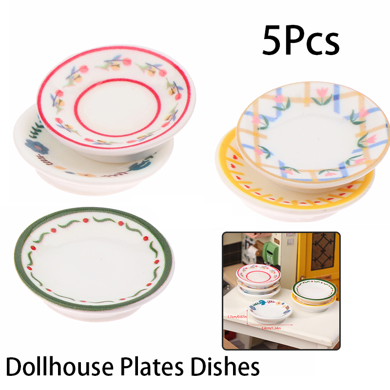 5Pcs 1/12 Dollhouse Mini Plate - Kitchen Gadgets Plus review and price