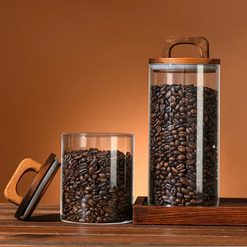Clear Glass Jar with Bamboo Li - Korean Kitchen Gadgets review and price
