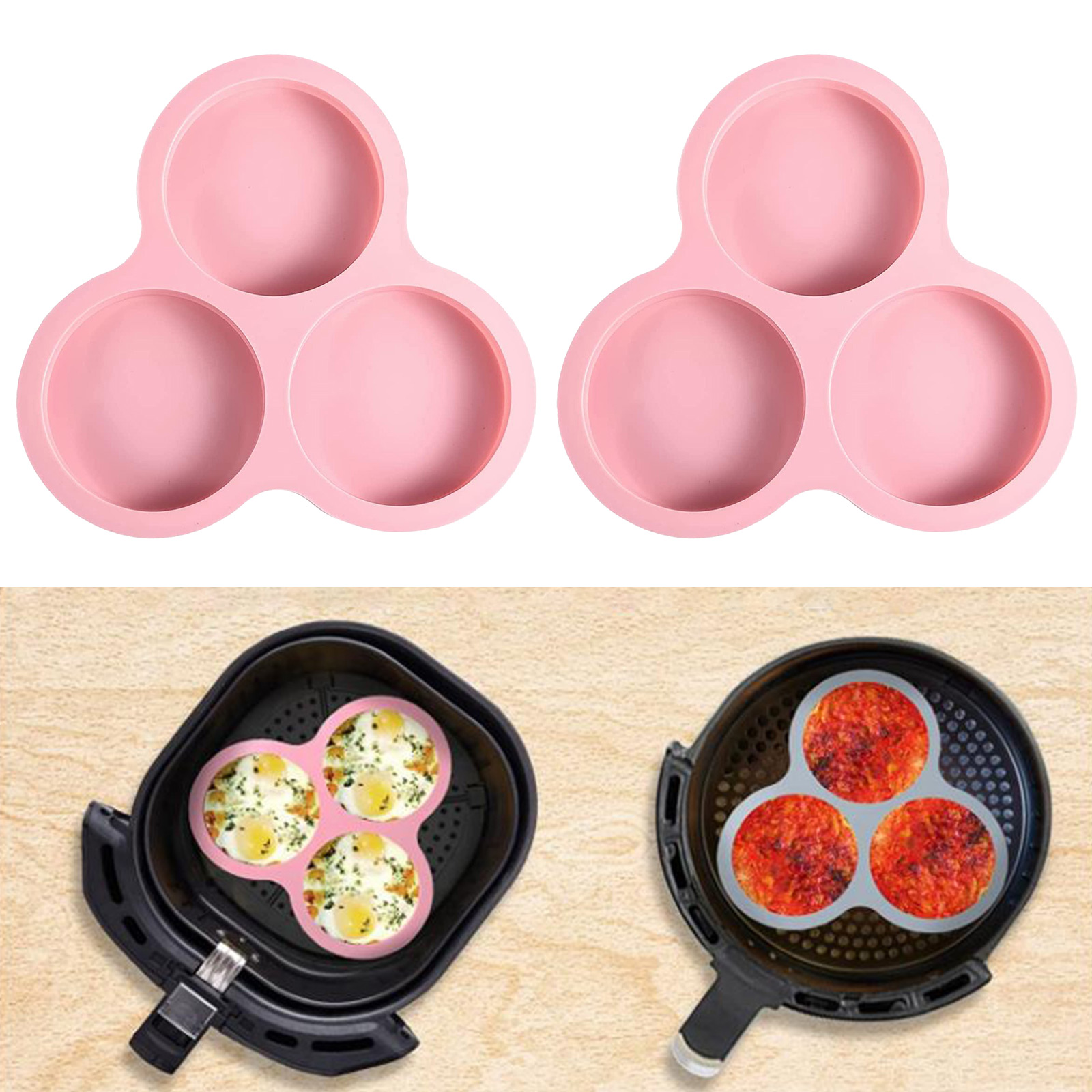 1/2pcs Silicone Air Fryer Egg  - Air Fryer Accessories review and price