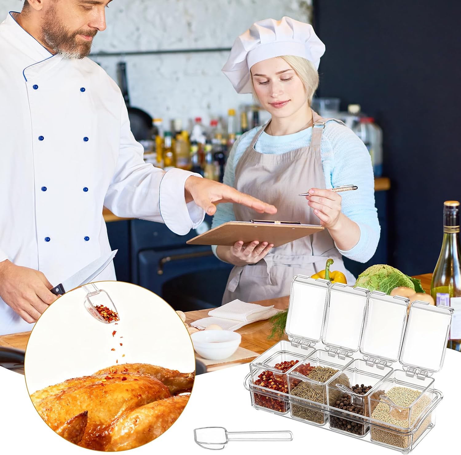 Four Compartment Transparent S - Korean Kitchen Gadgets review and price