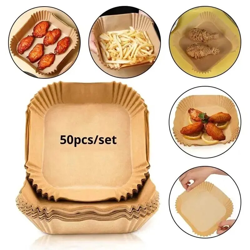 50Pcs Air Fryer Disposable Pap - Air Fryer Accessories review and price